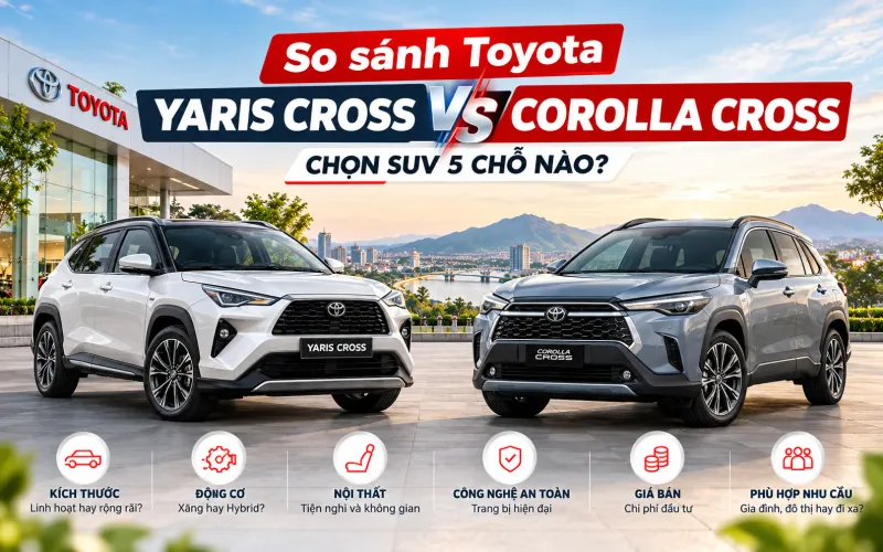 So sánh Toyota Yaris Cross và Corolla Cross: chọn SUV 5 chỗ nào?