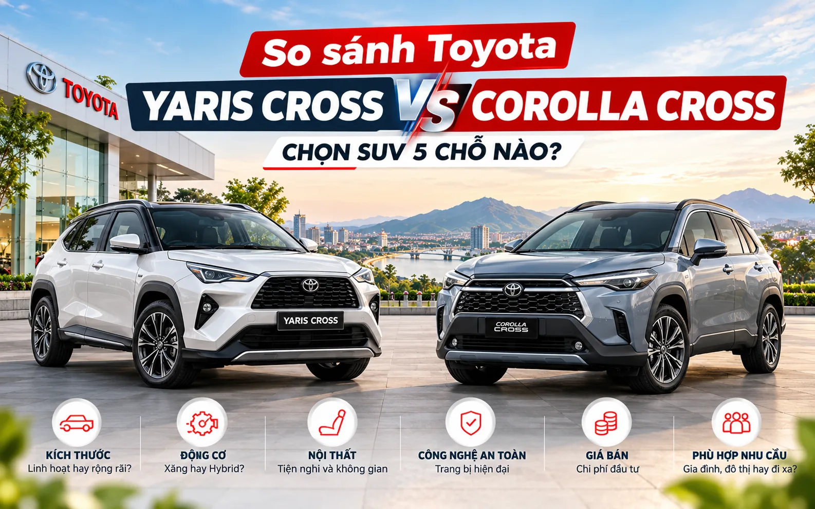 So sánh Toyota Yaris Cross và Corolla Cross: chọn SUV 5 chỗ nào?
